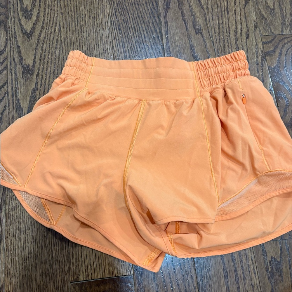 Lululemon Athletica Vibrant Orange Athletic Shorts
